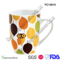 Owl Pattern White Coffee Mug